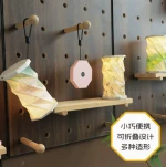Mini Rotating Chinese Lantern Night Light, Touch Control Portable Folding Creative New Year Festival Gift Lamp