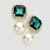 Import Square Stone Pearl Clip on Party Earrings from Malaysia