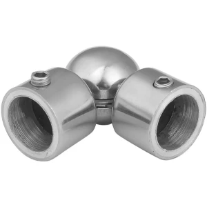 Adjustable Round Tube Handrail Connector Stainless Steel Elbow Joint Adjustable Pipe Fittings Glass Railing Accessories