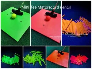 12" Mini Golf Tee Pads,Mini Tee Mat,Golf record pencil