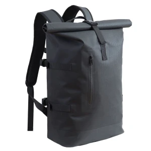 Waterproof Roll Top Backpack, Expandable Water Resistant Commuter Backpack with Zipper Pocket for Work Travel Daily Use