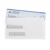 Custom adhesive peel and seal business double window envelopes
