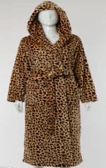 Women's hooded bathrobe