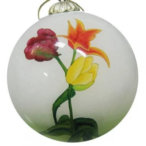 Reverse hand painted Glass Christmas Ball,hand-painted baubles