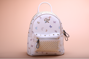 Women's Mini Backpack Luxury Butterfly Punk Rivet Backpack