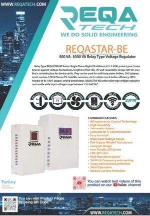 REQASTAR BE - 500-5000VA RELAY TYPE VOLTAGE REGULATOR