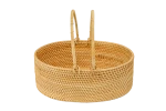 Rattan Storage Oval Basket With Handle