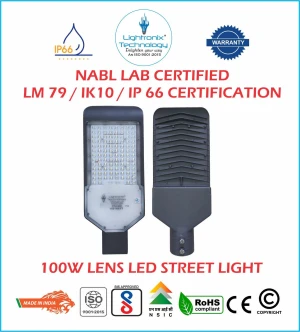 100 WATT LED STREET LIGHT - LENS MODEL