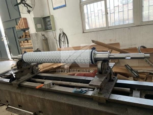 patterned rollers for cast glass calender