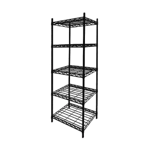 VOKA HOME PAL 46X40 H 60-210 FROM 3 TIER TO 5 TIER SERIES SHELVING RACK BLACK