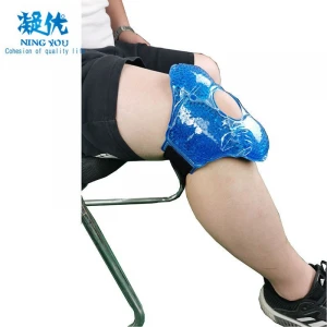 Factory Supply Microwavable Gel Bead Knee Ice Pack Wrap for Injury Therapy