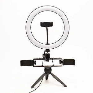 10 inch LED Ring Light with 2M Tripod Stand Cell Phone Holder for Live Stream/Makeup/YouTube Video Dimmable Beauty Ringlight