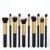 Import 10 pcs Wood Handle pink and gold makeup brushes from China