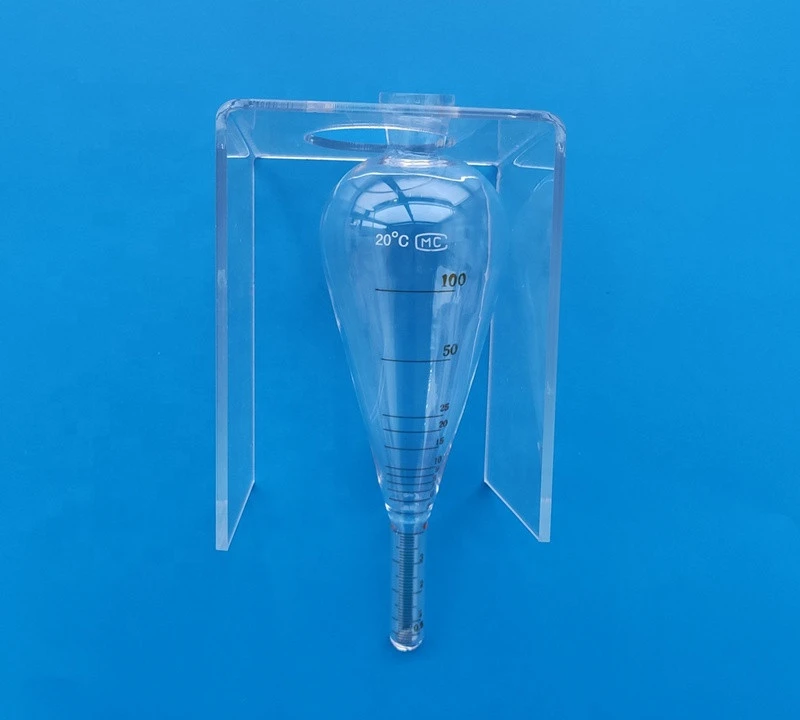 100ml Glass Pear shape Magnetic Particle Centrifuge Tube with plastic rack Stand for lab