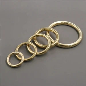10mm 12mm 14mm 16mm 18mm 20mm 22mm 25mm 27mm 30mm 32mm 38mm handbag accessories Seamless metal O buckle solid  brass O ring