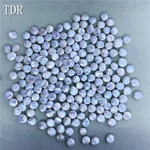11-14 mm high luster coin pearl baroque white color freshwater pearls