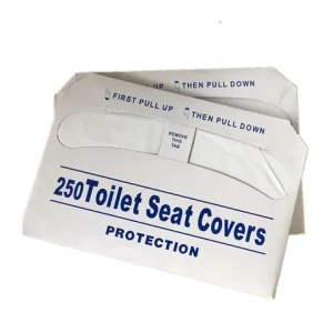 1/2 Fold 100% Virgin Pulp Disposable Paper Toilet Seat Covers 250 Pcs Pack 42*36cm Hotels Restaurants Kids Potty Training