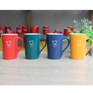 12 OZ Low MOQ custom logo ceramic coffee mug
