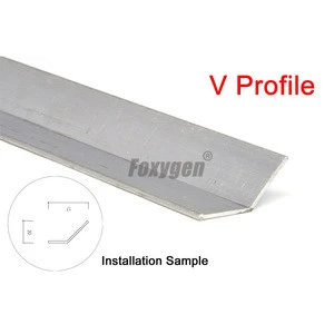 1.25m and 2.5m long per piece tools accessories for pvc stretch ceiling film installation MH aluminum profile