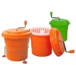 12L Commercial Manual Salad Spinner and Salad Dryer with Crank Handle