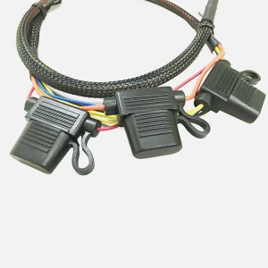 12V Waterproof fuse holder wiring harness over-molded fuse box with cover cable assembly