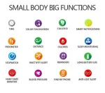 1.3 Inch Full Screen Touch Smart Watch Bluetooth F8 Fitness Tracker IP67 Waterproof Smart Bracelet Blood Pressure Pedometer