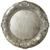 14" Round  Silver Embossed Plastic Charger Plate