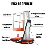 14m Aluminum alloy single mast electric telescopic lift one man vertical platform lift for sale