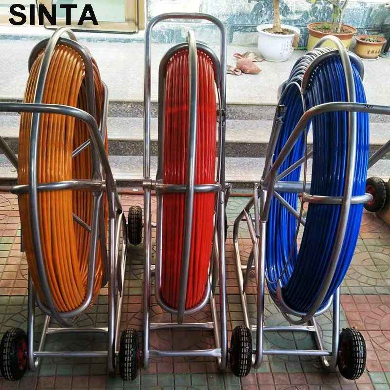 14mm Wire Cable Puller Optical Pulling Fiberglass Duct Rodder 300m