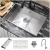 Import 16 Gauge cupc luxury undermount single bowl 304 kitchen sinks stainless steel with filter and clips portable sink zero radius from China