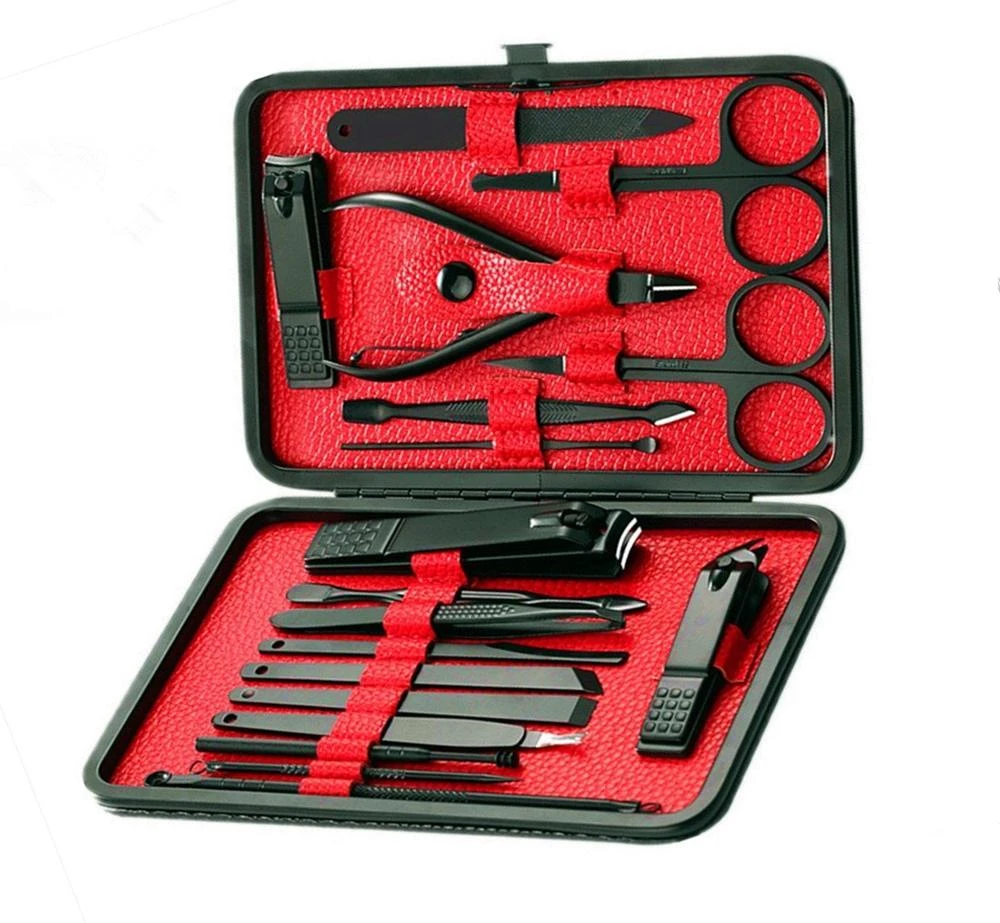 18 In 1 Grooming Kit Stainless Steel Professional Pedicure Set UpdatedVersion Manicure Set