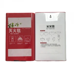 1m x 1m  Fire Shelter Safety Protector Fire Blanket Emergency Survival white red box Packing Color