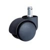 2 inch black PA nylon gripring bolt casters to protect wood floor without brake
