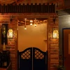 2-Pack Wrought Iron Hooks Silk Hydrangea LED Strip Lights Design Rustic Home Decor