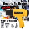 2000W 220V Electric Hot Air Gun Thermoregulator Heat Guns LCD Display Shrink Wrapping Thermal power tool- With 4 Nozzles