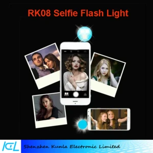 2015 photo enhance RK08 mobile external camera selfie flash light for all smartphone IOS and Android