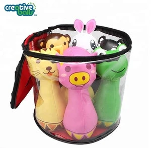 2018 High quality Custom cheap cartoon animals soft bowling ball set for Children