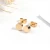 Import 2018 Saudi Designs Simple Fashion Gold Bean Jewelry Stud Earrings For Women from China