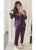 Import 2018 womens polyester sleepwear ladies home wearing clothes solid pajamas suits from China