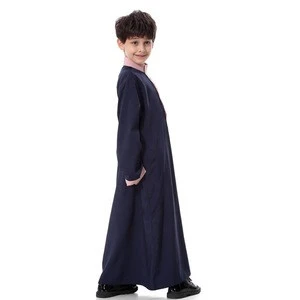 2019 Dubai Abaya Islamic Clothing Children Muslim BoyS Long Islamic Dress Kids Abaya