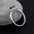 Import 2019 factory Wholesale Custom Luxury  Womens  Engagement Anniversary  Blue Sapphire 925 Sterling Silver Ring from China