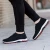 Import 2019 Fashion OEM new style men casual sport running shoes black colour from China