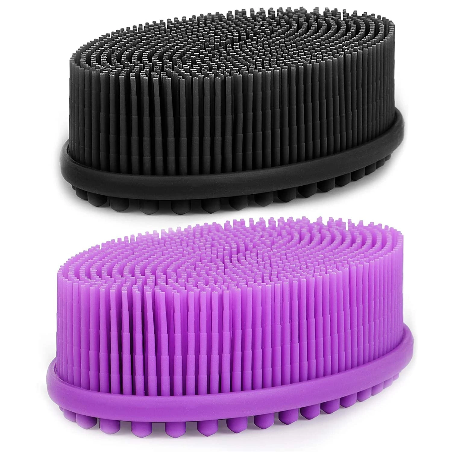 2020 Custom bath brushes sponges Wholesale Soft Exfoliating Long Silicone Back Bath Body Brush