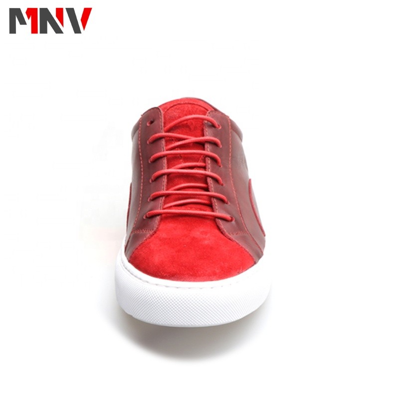2020 Fashion vogue men&#39;s walking sport sneaker skate casual shoes lace up leather skin leather for outdoor dress shoes