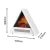 Import 2020 New arrival triangle white Stove 2D flame portable mini electric fireplaces table from China