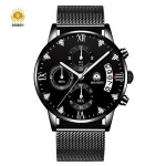 2020 new Men's quartz watch with stainless steel band good quality wristband wholesale price stainless steel band