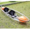 2020 Newest winter transparent canoe kayak sit on top with balance outrigger