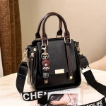 2020 summer new solid color square PU leather material handbag shoulder bag