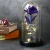 Import 2020 valentine gifts high quality Eternal rose preserved flowers in glass dome with wood base from China