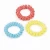 Import 2020 wholesale price high quality coil hair tie three cross-color telephone line rubber band hair ring tie from China